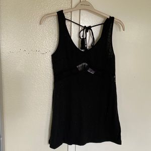 TARGET XHILARATION beach swimsuit cover up dress with tie back and lace inset